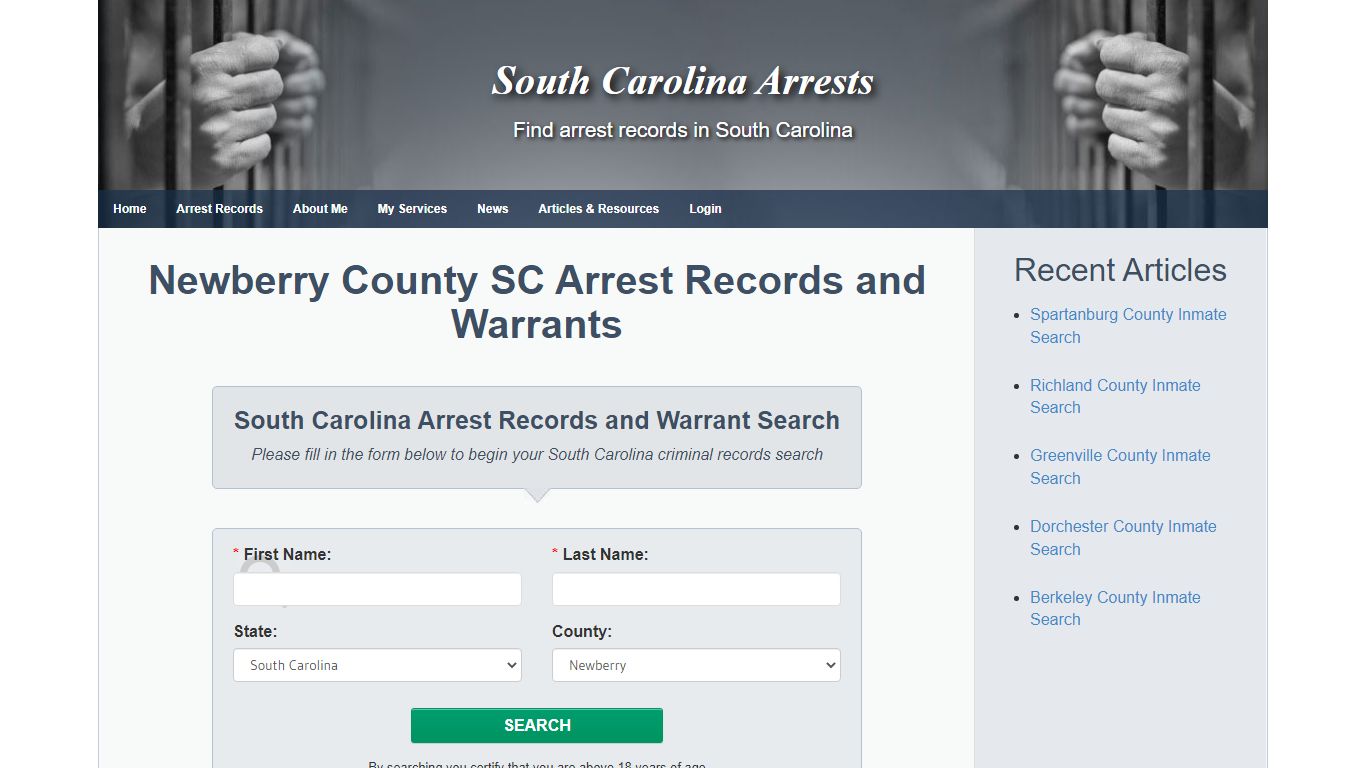 Newberry County SC Arrest Records and Warrants